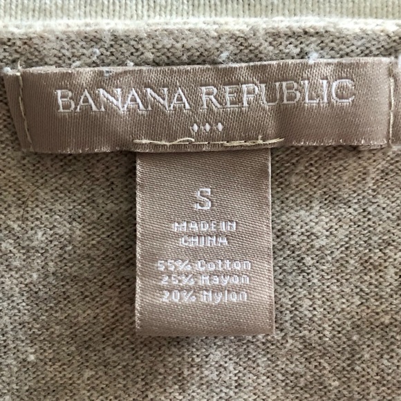 Banana Republic Neutral Color Block V-Neck Cardi - Picture 5 of 5